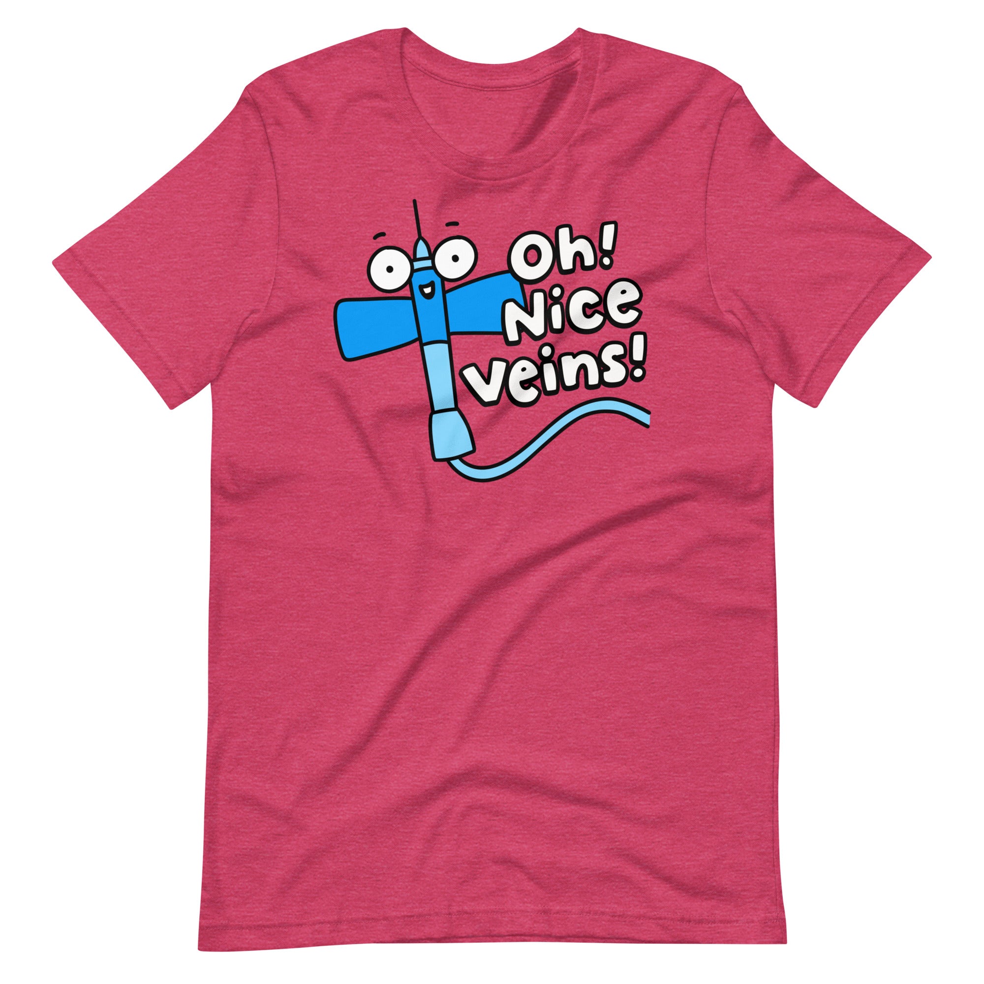 Funny Phlebotomist T-Shirt, "Nice veins!" graphic tee, butterfly needle shirt, cute nursing tshirt