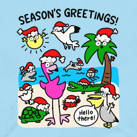 Florida Christmas t shirt for tropical holiday tshirt for beach Christmas Santa tee