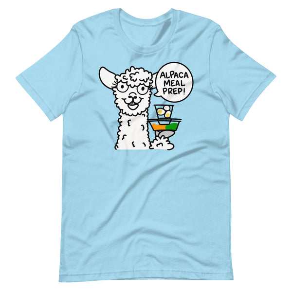 Cute healthy eating t-shirt, Alpaca Meal Prep shirt