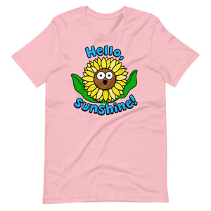 Hello sunshine shirt, cute sunflower tshirt, happy tshirt, fun hello shirt, Kalirally