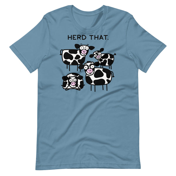 Funny Cow T-Shirt, "Herd that." Shirt, cute graphic tee for cow lover