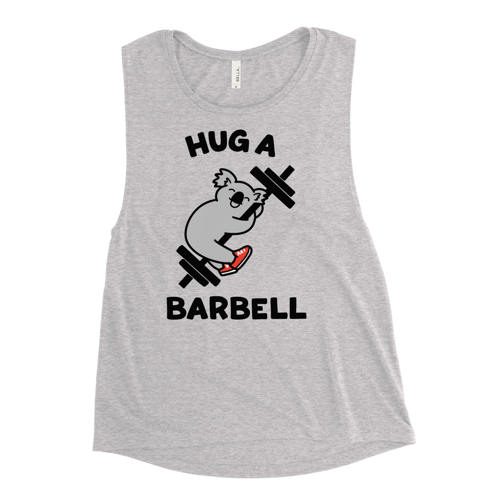 Hug a Barbell Koala Gym Ladies’ Muscle Tank