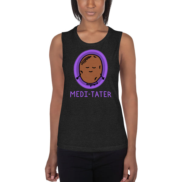 Funny Yoga Meditation Ladies’ Muscle Tank