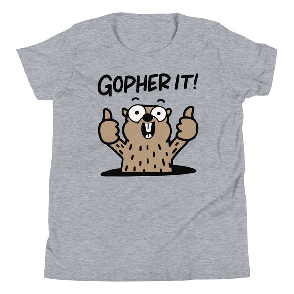 Gopher it! Punny gopher thumbs up Youth Short Sleeve T-Shirt