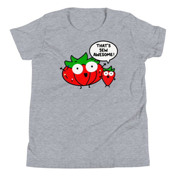 Punny Sewing "That's sew awesome!" Youth Short Sleeve T-Shirt