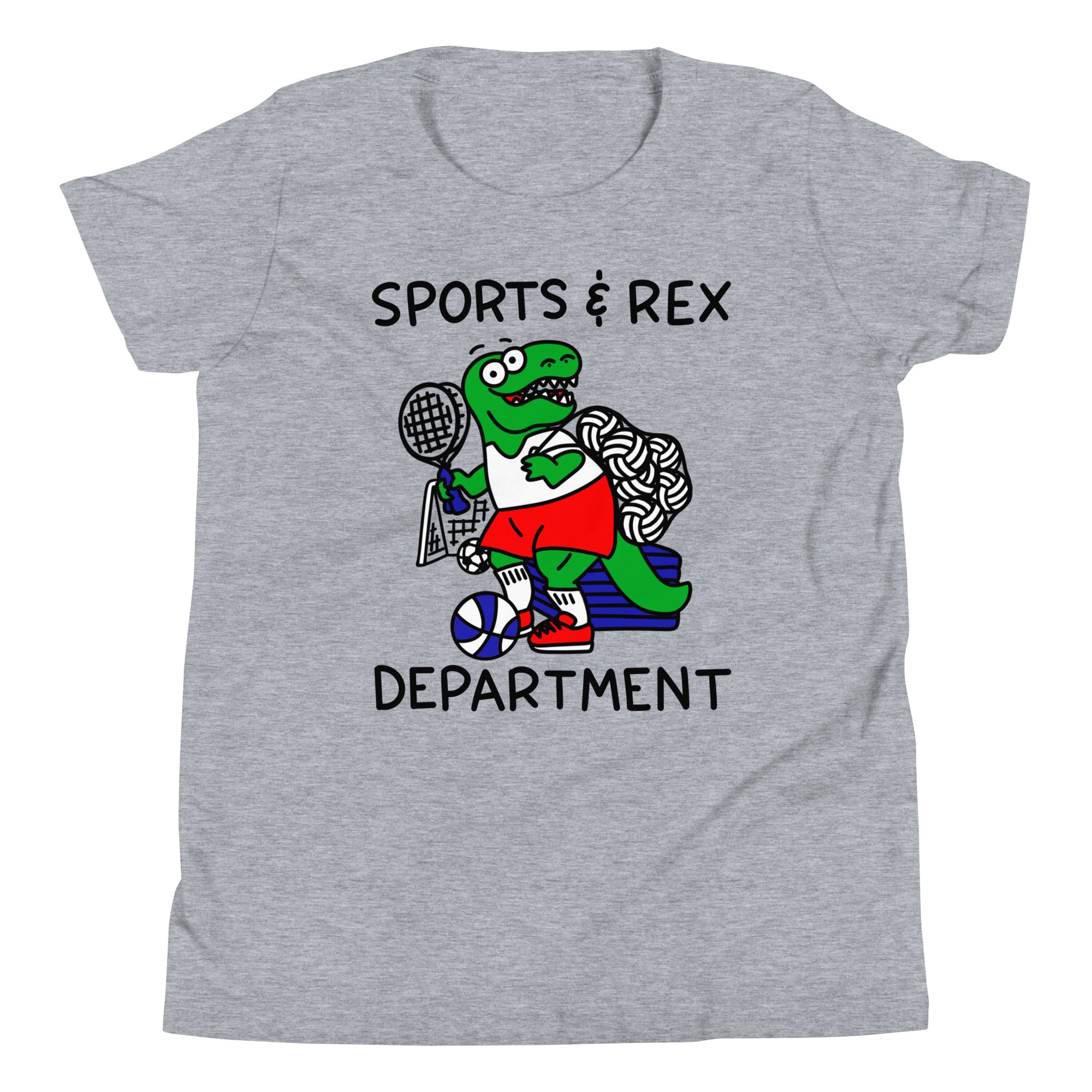 Punny Sports and T-REX Department Youth Short Sleeve T-Shirt