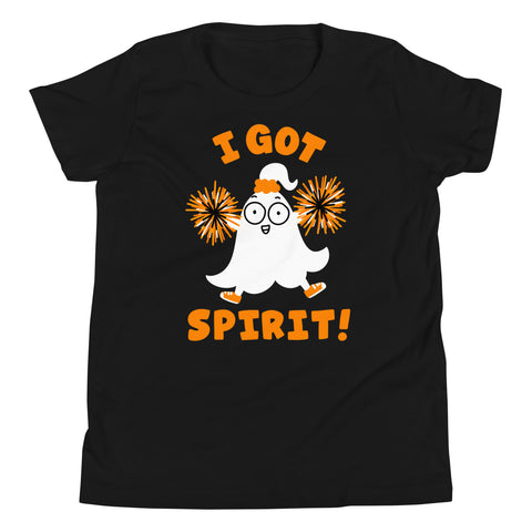 Funny Halloween "I Got Spirit!" Halloween Ghost Youth Short Sleeve T-Shirt