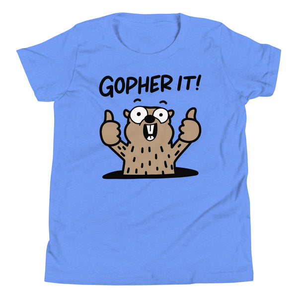 Gopher it! Punny gopher thumbs up Youth Short Sleeve T-Shirt