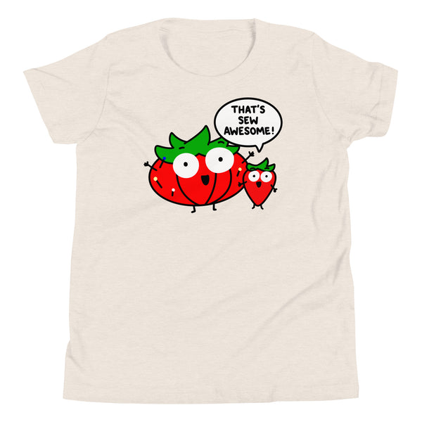 Punny Sewing "That's sew awesome!" Youth Short Sleeve T-Shirt