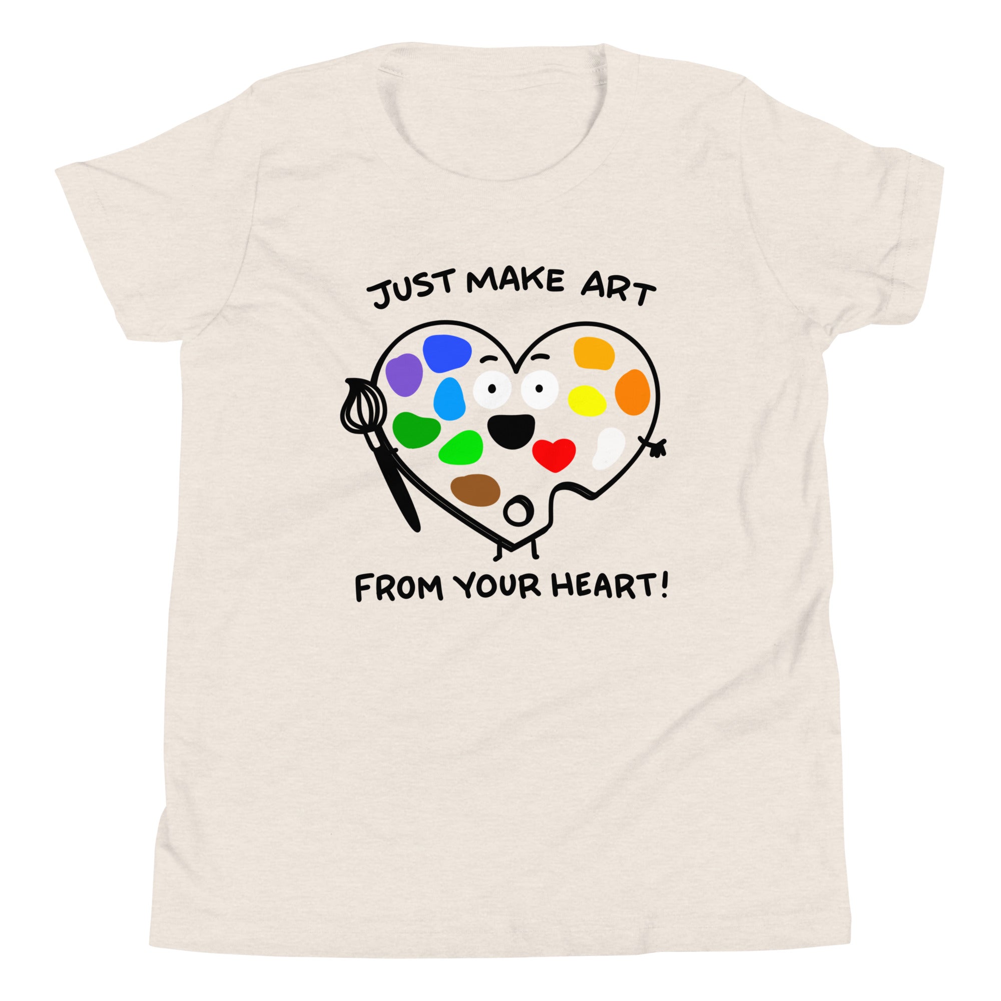 Make art from your heart Artist Youth Short Sleeve T-Shirt