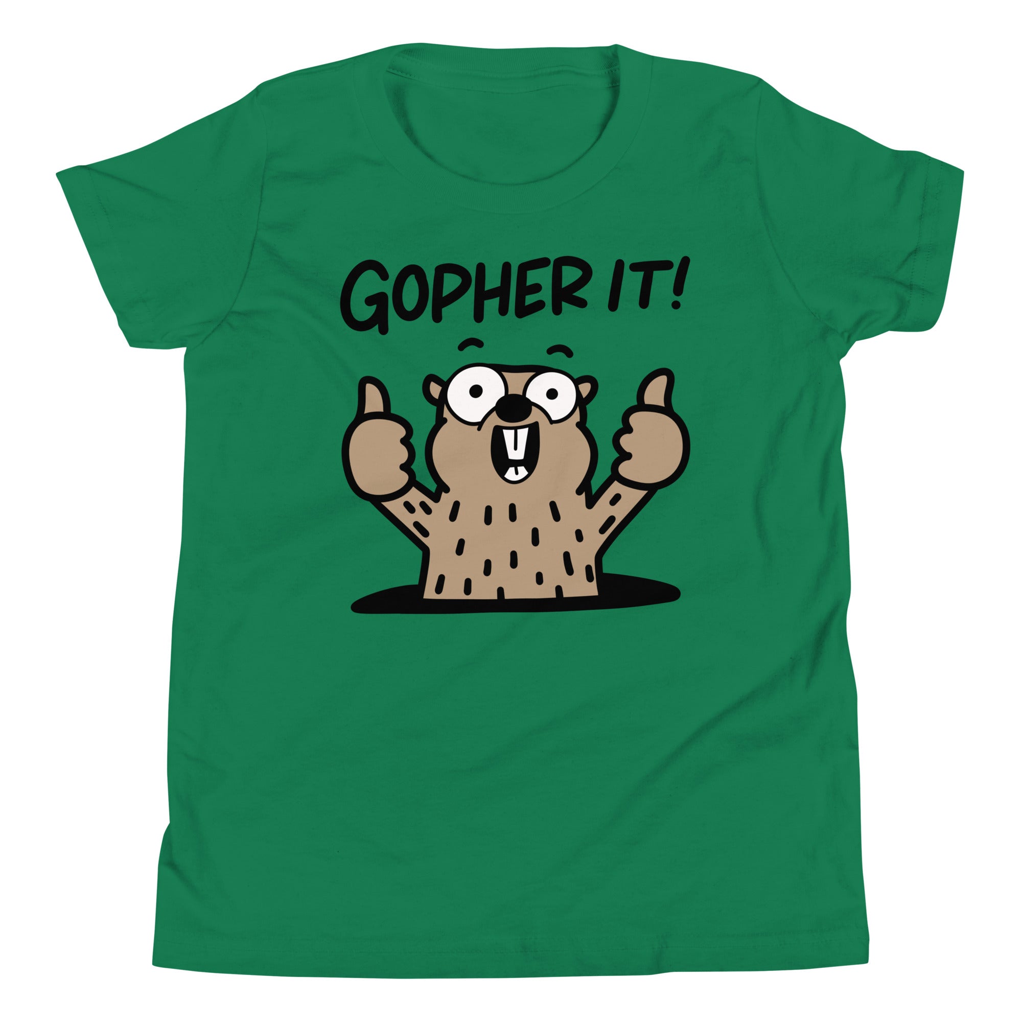 Gopher it! Punny gopher thumbs up Youth Short Sleeve T-Shirt