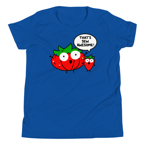 Punny Sewing "That's sew awesome!" Youth Short Sleeve T-Shirt