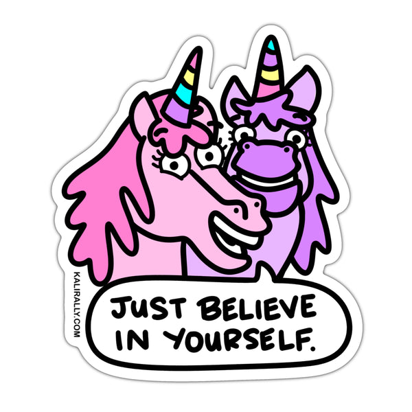 Believe in yourself sticker, put your magic into it sticker, unicorn sticker, waterproof vinyl sticker