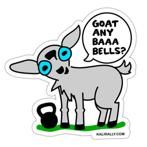 Cute kettlebell sticker, Funny workout sticker, motivational fitness decal, waterproof vinyl sticker