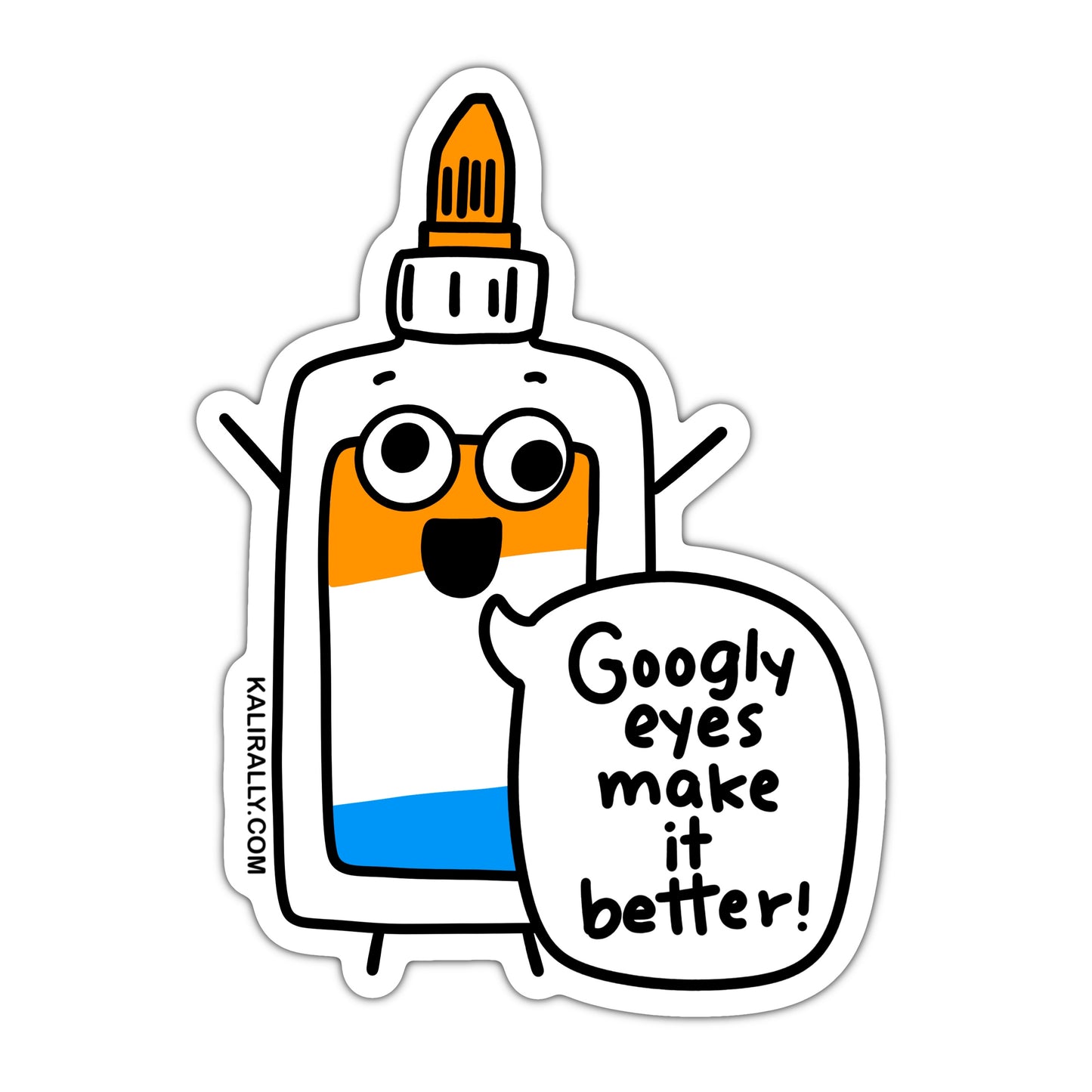 Funny crafts sticker, glue sticker, googly eyes sticker, waterproof vinyl sticker