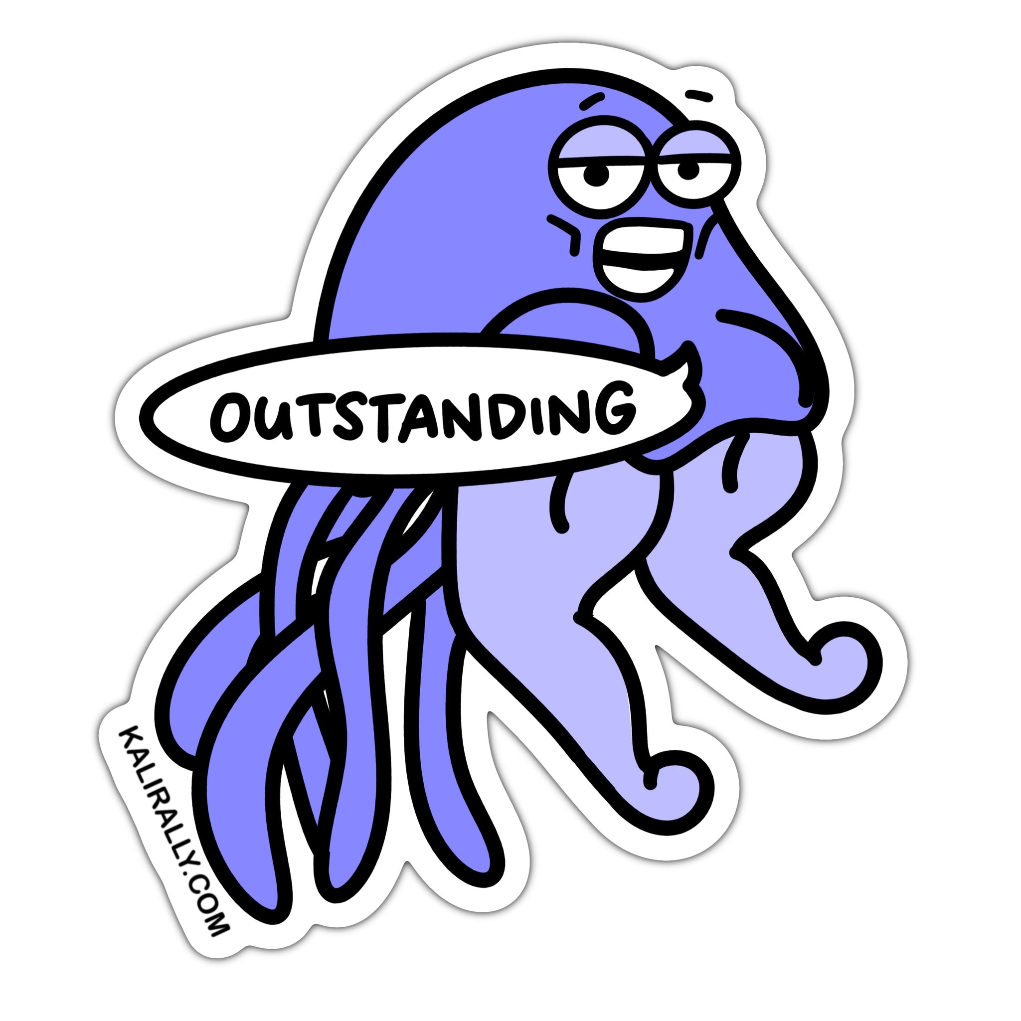 Funny jelly fish sticker, silly beach sticker, bodybuilding decal, wat –  KALIRALLY