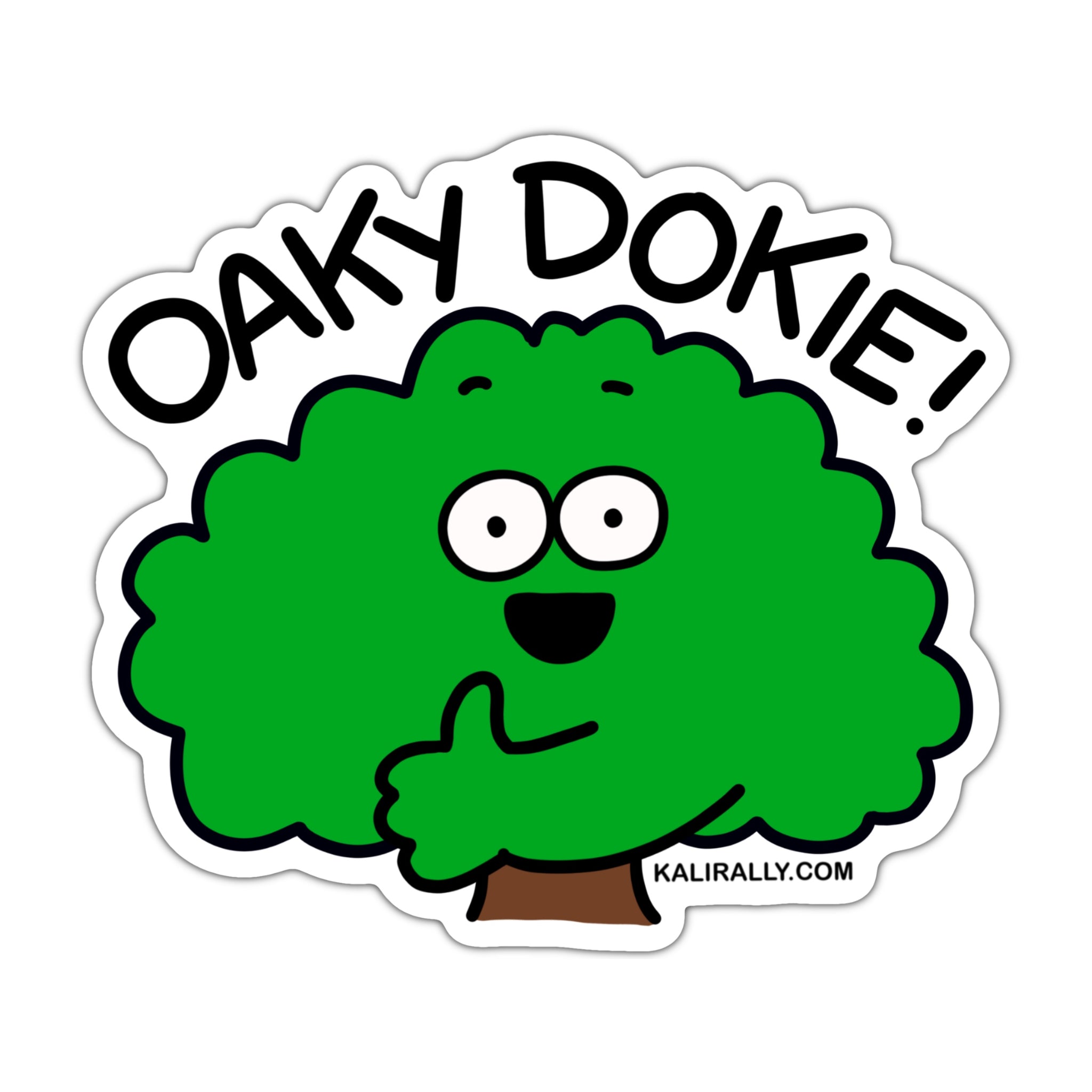 Funny okie dokie sticker, oak tree sticker, national parks sticker, hiking sticker, waterproof vinyl sticker