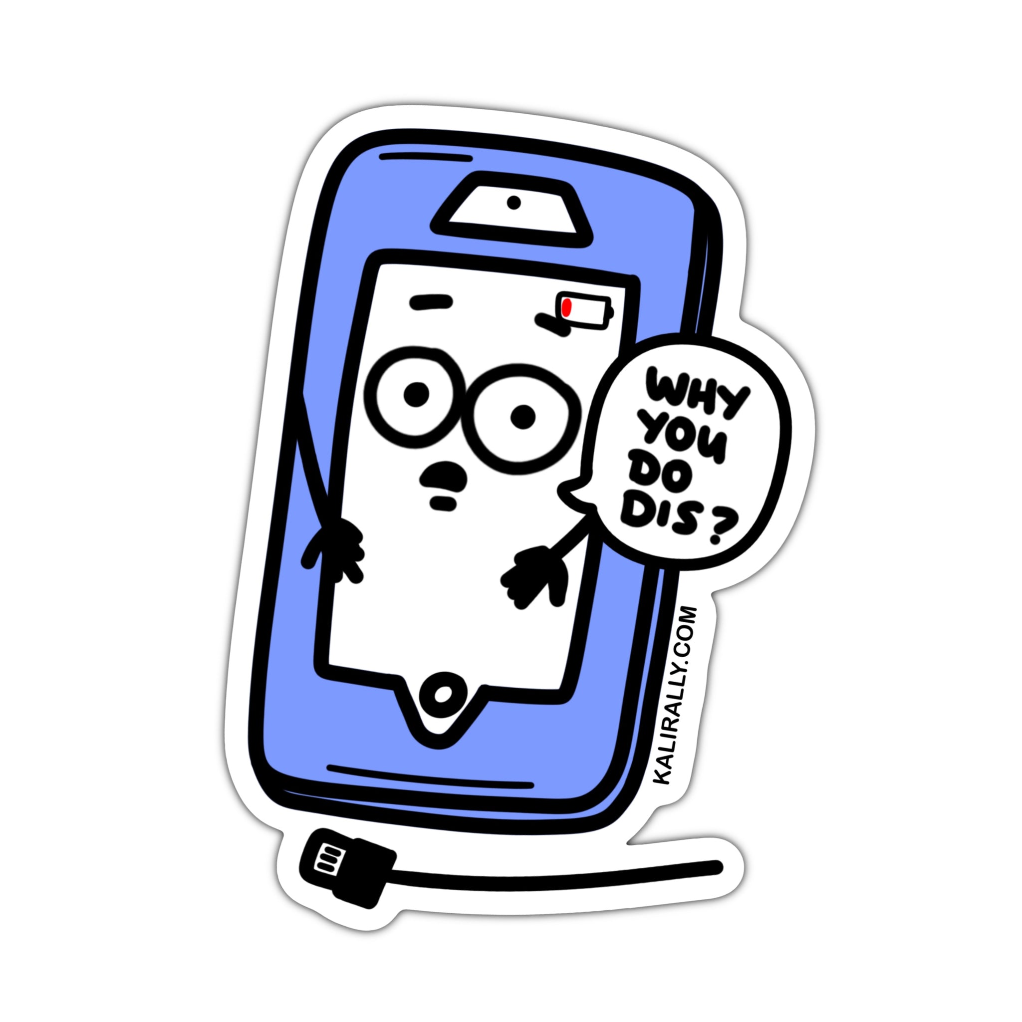 Life with iPhone funny dead phone sticker, waterproof sticker