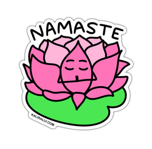 Namaste sticker, yoga sticker, lotus sticker, waterproof sticker for yoga teacher