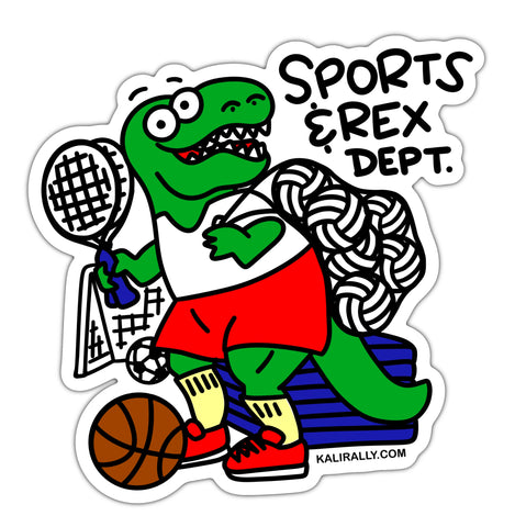 Sports and Rex Sticker, Sports and Rec Department Sticker, waterproof vinyl sticker